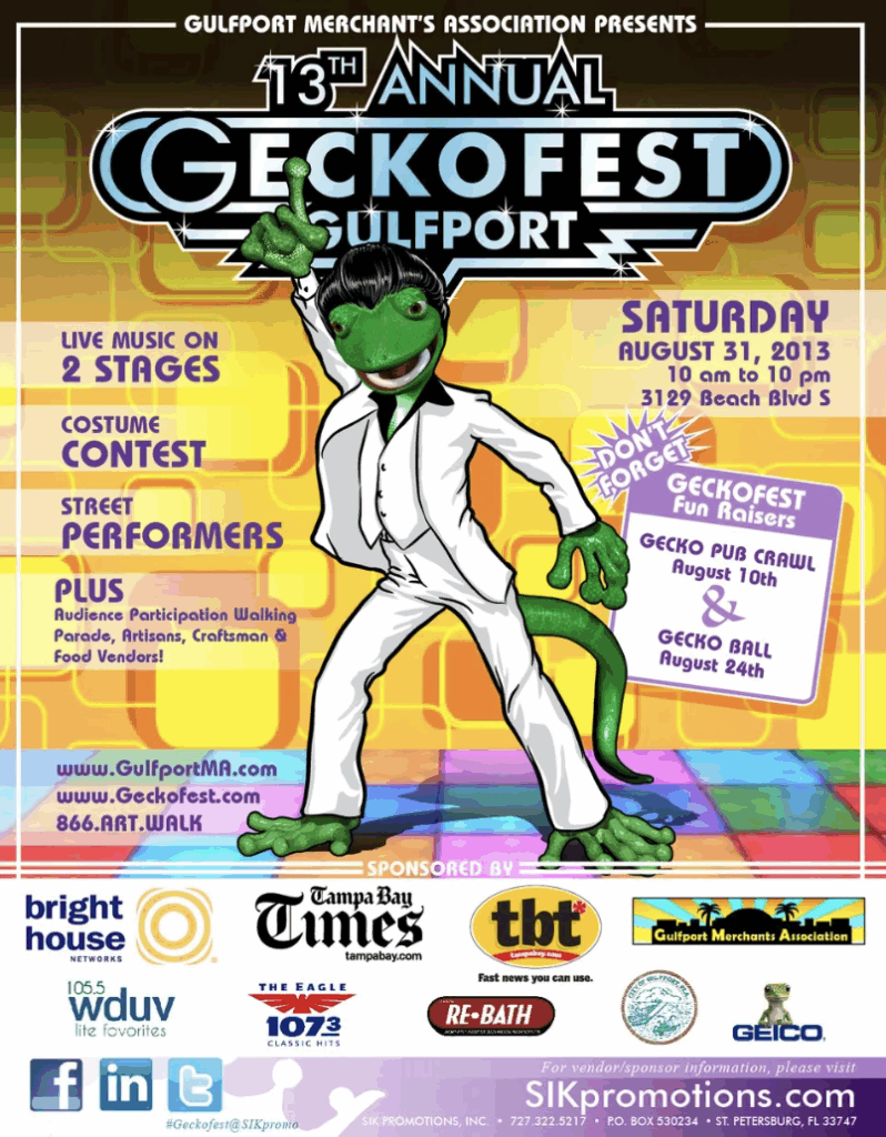 2013 Gecko Ball Theme Flyer Gecko Night Fever
