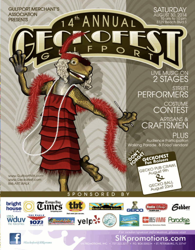 2014 Gecko Ball Theme Flyer Roaring Geckos