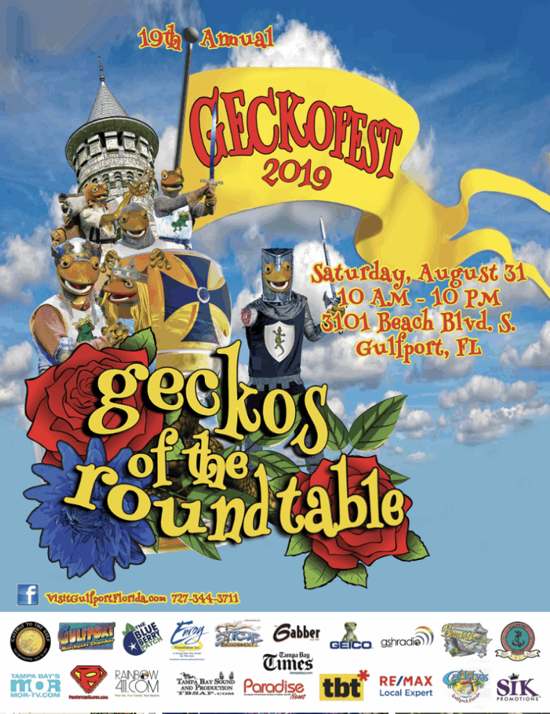 2019 Gecko Ball Theme Flyer Geckos of the Round Table