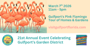 Gulfport's Pink Flamingo Tour of Homes & Gardens March 7th Featured Image